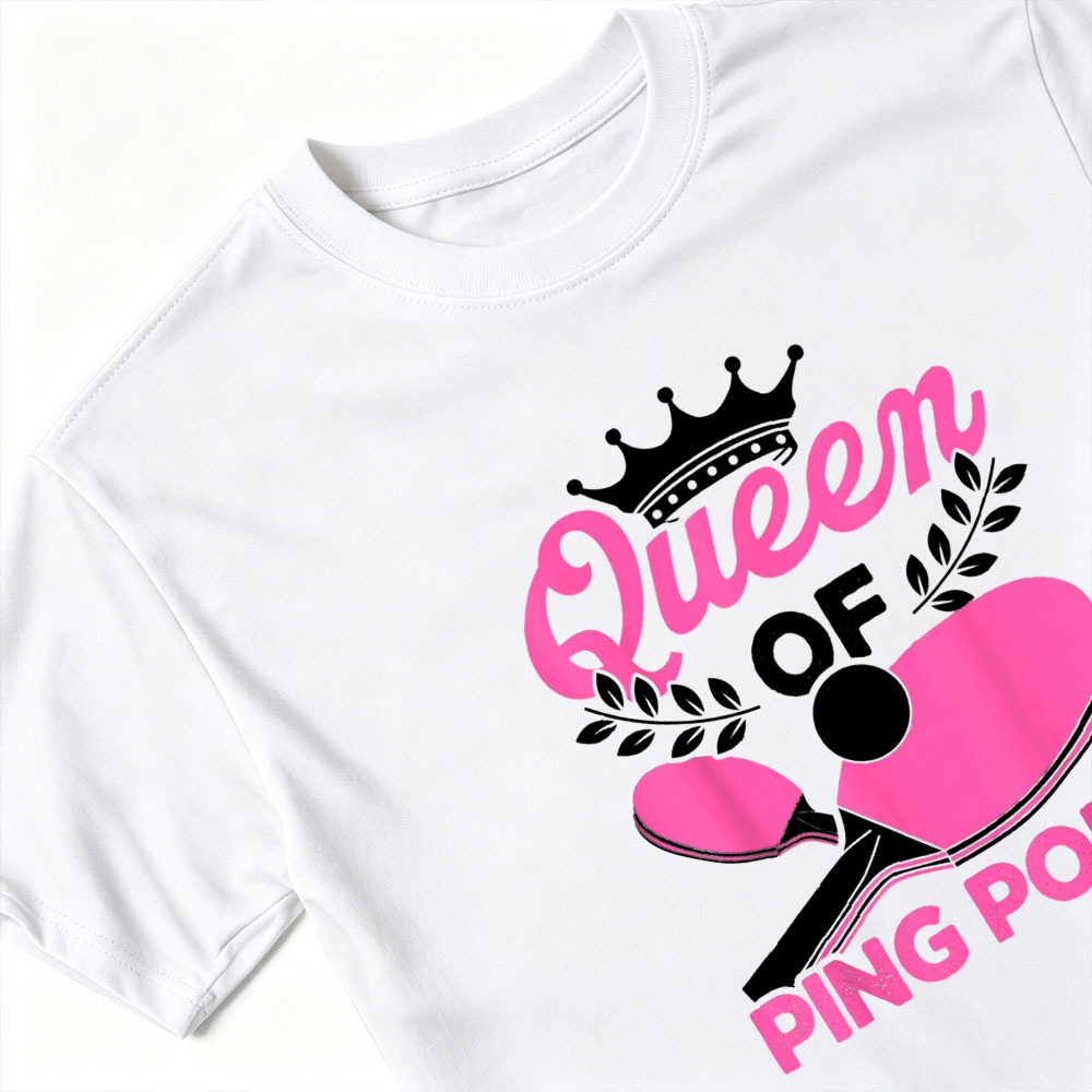 Ping Pong Queen Graphic T Shir - Table Tennis Queen 评论和价格