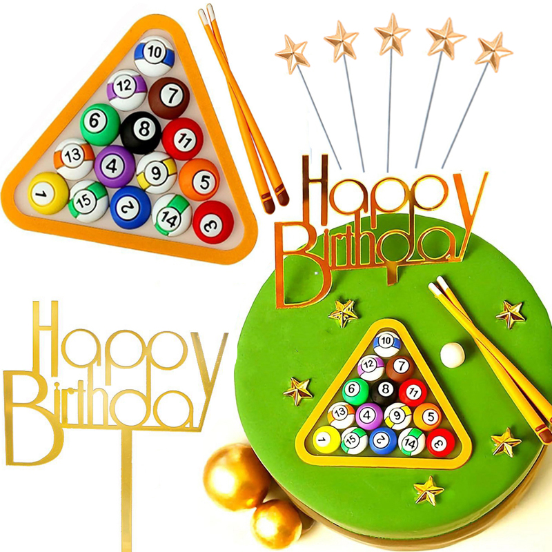 Billiard Ball Cake Decoration  - Table Tennis Game 评论和价格