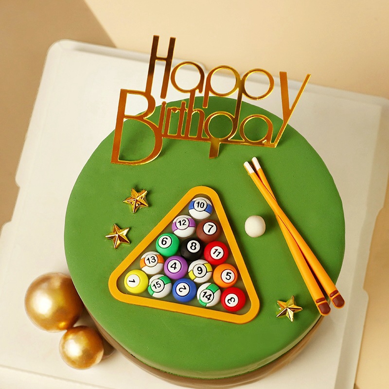 Billiard Ball Cake Decoration  - Table Tennis Game 评论和价格