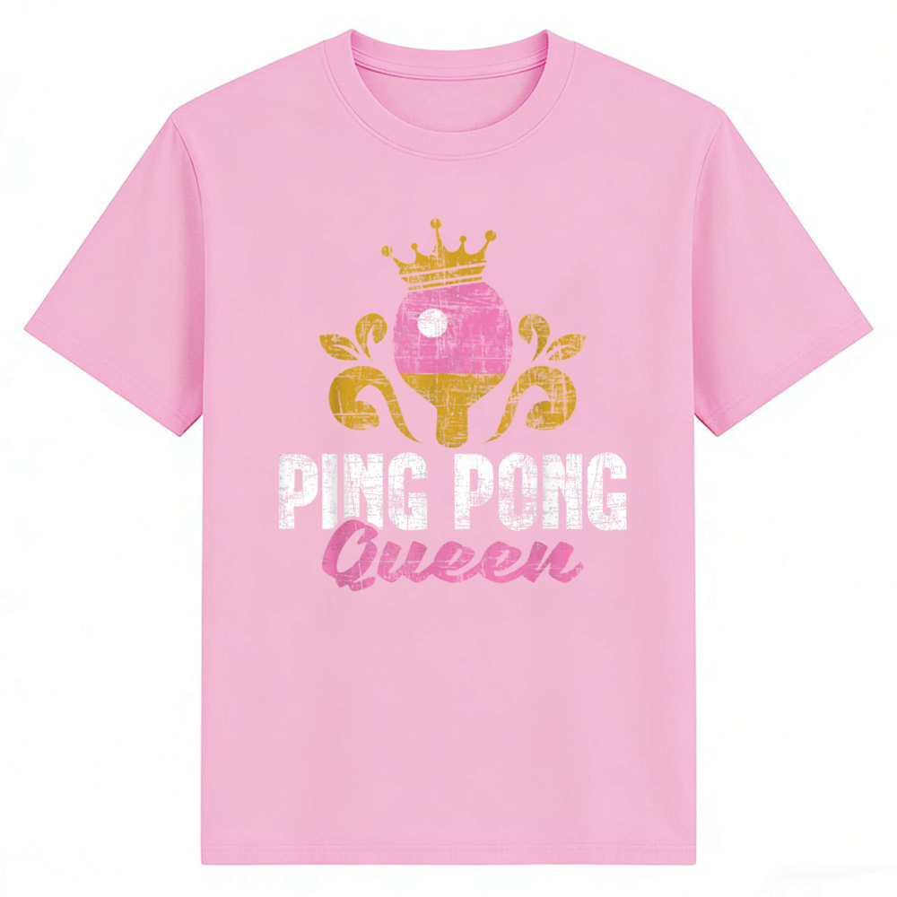 Ping Pong Queen Graphic T Shir - Table Tennis Queen 评论和价格