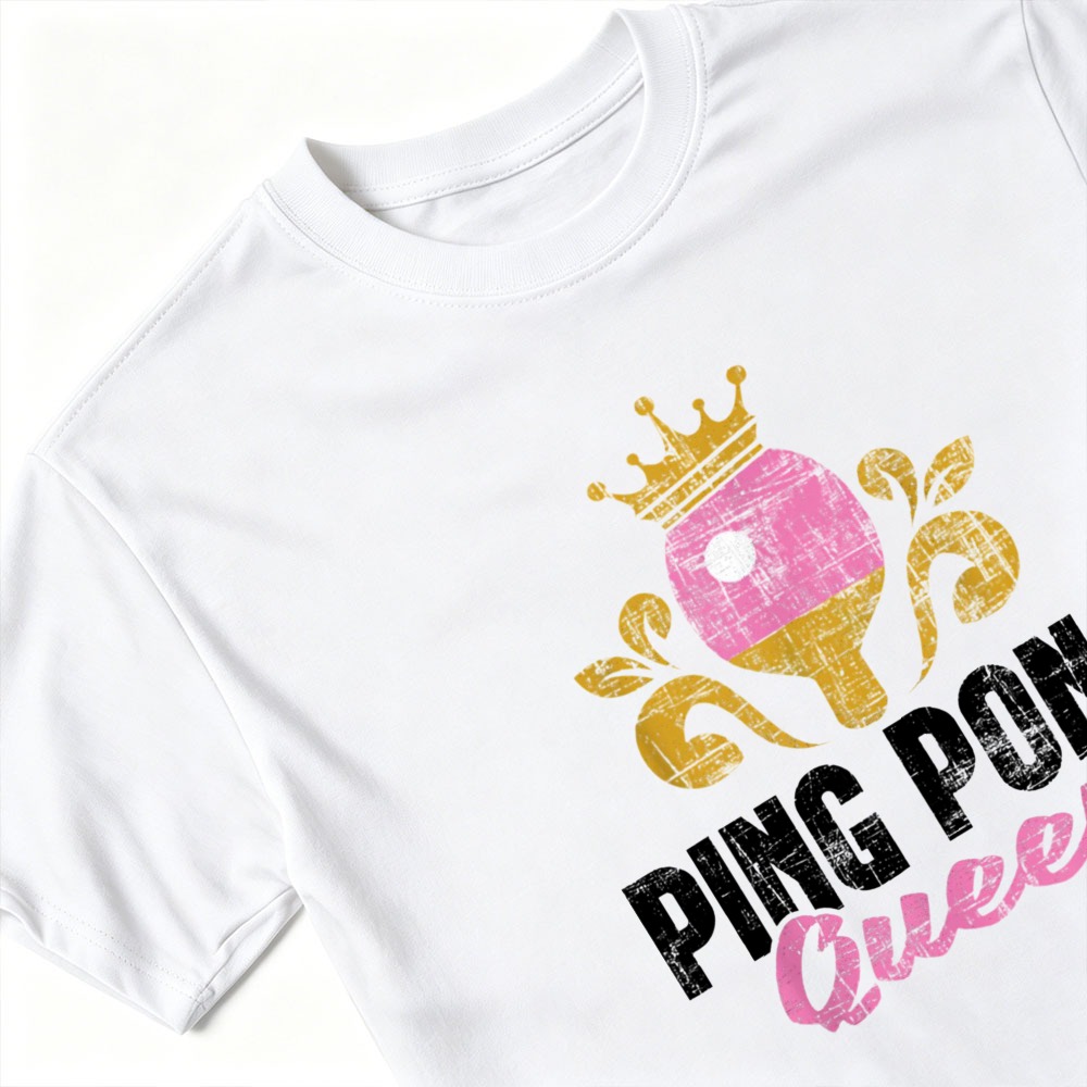 Ping Pong Queen Graphic T Shir - Table Tennis Queen 评论和价格